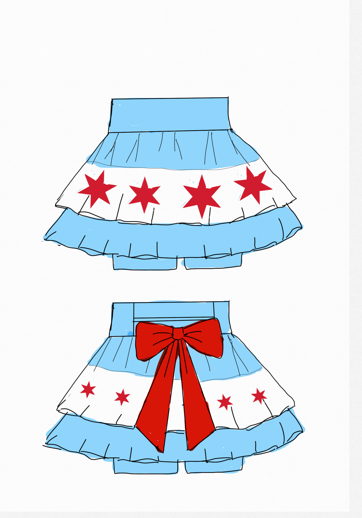 Custom skirt for the Chicago Marathon