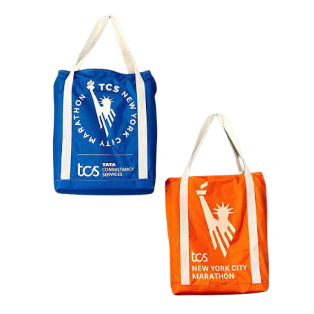 Custom made tote bag (made with customer's marathon poncho)