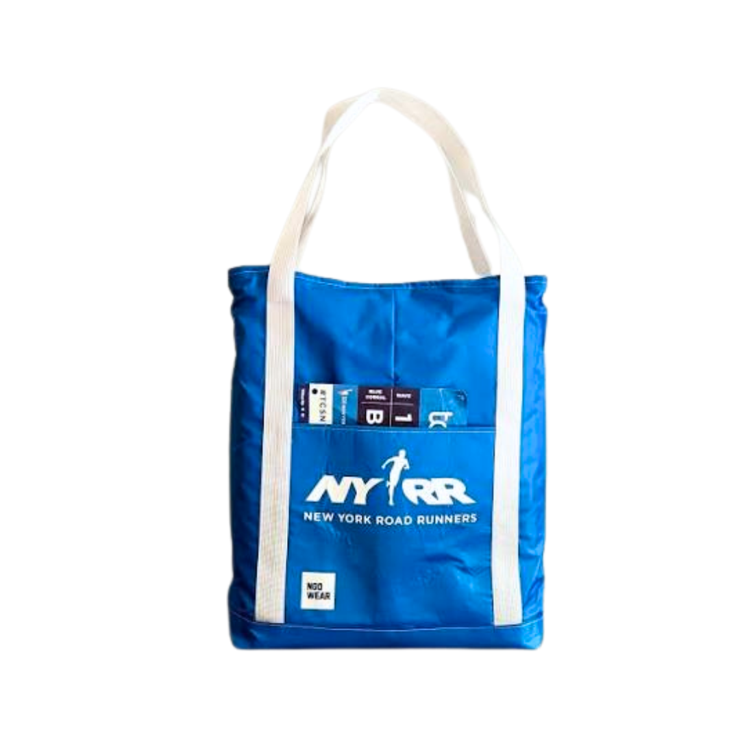 Custom made tote bag (made with customer's marathon poncho)