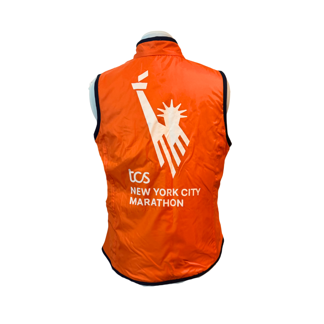 Custom made vest (made with customer's race poncho)