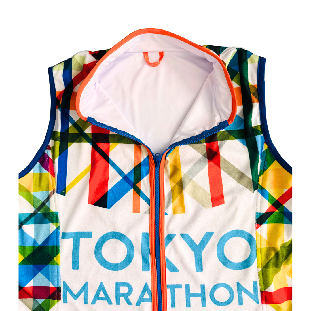 Custom made vest (made with customer's race poncho)