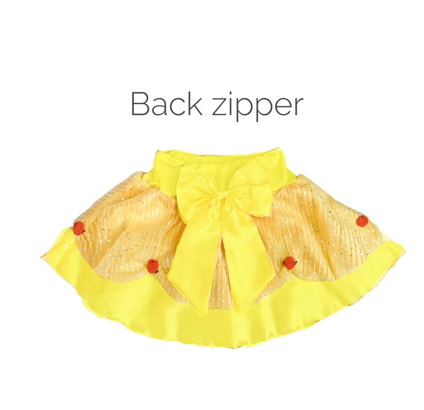 Bella with red flowers