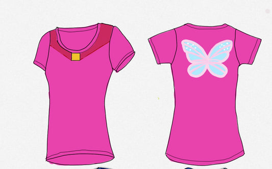 Reserved order for L. Heartwood: Flora, Fauna, and Merryweather Crew-Neck T-Shirt with wings