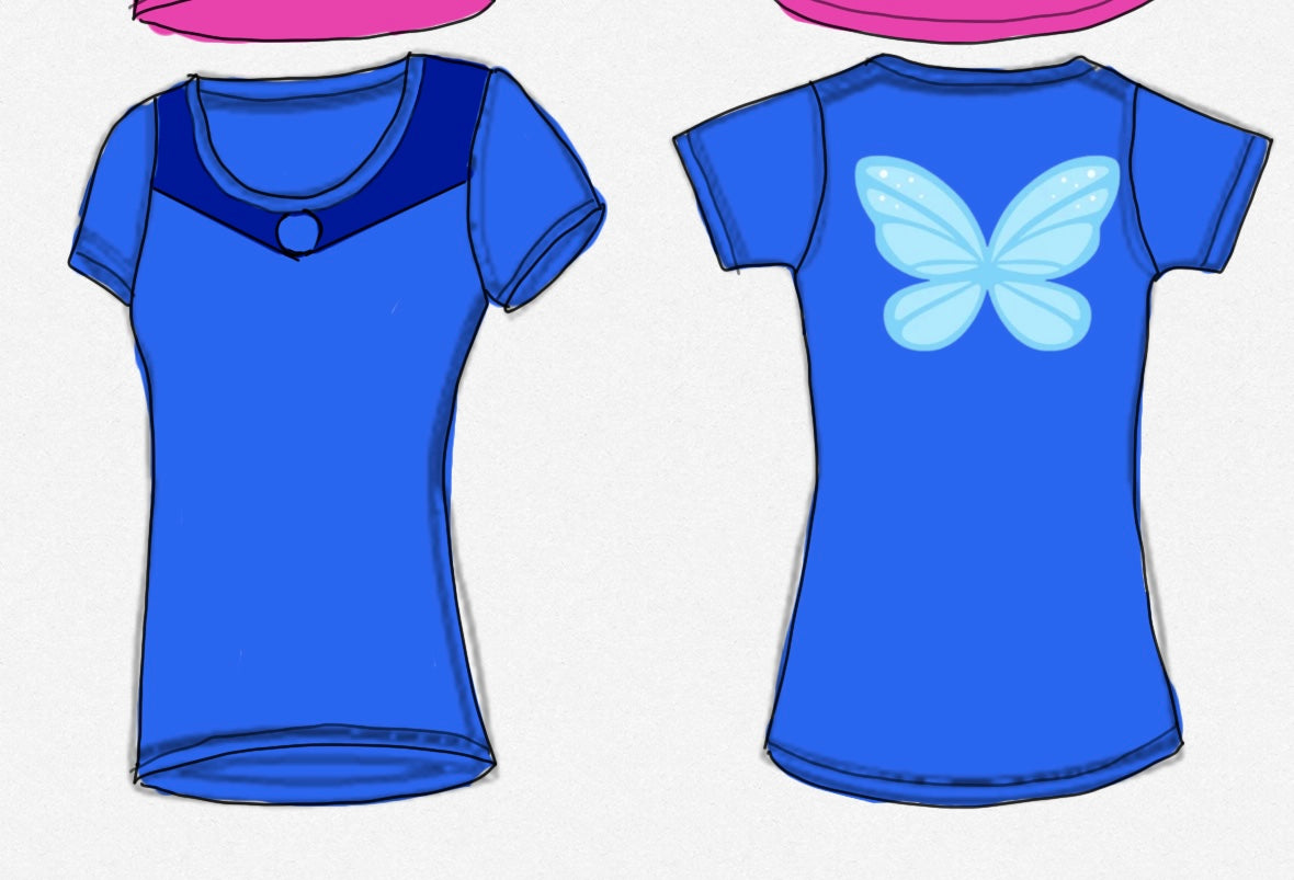 Flora, Fauna, and Merryweather Crew-Neck T-Shirt with wings