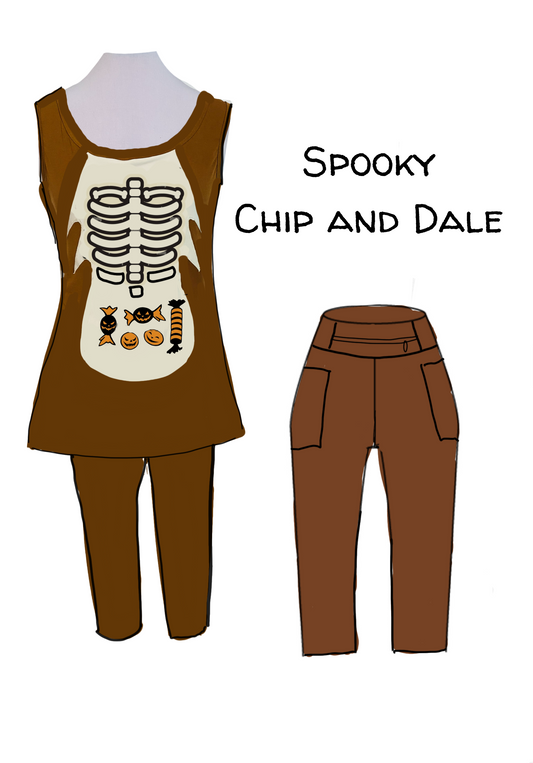 Custom commission for B. Green: Spooky Chip and Dale