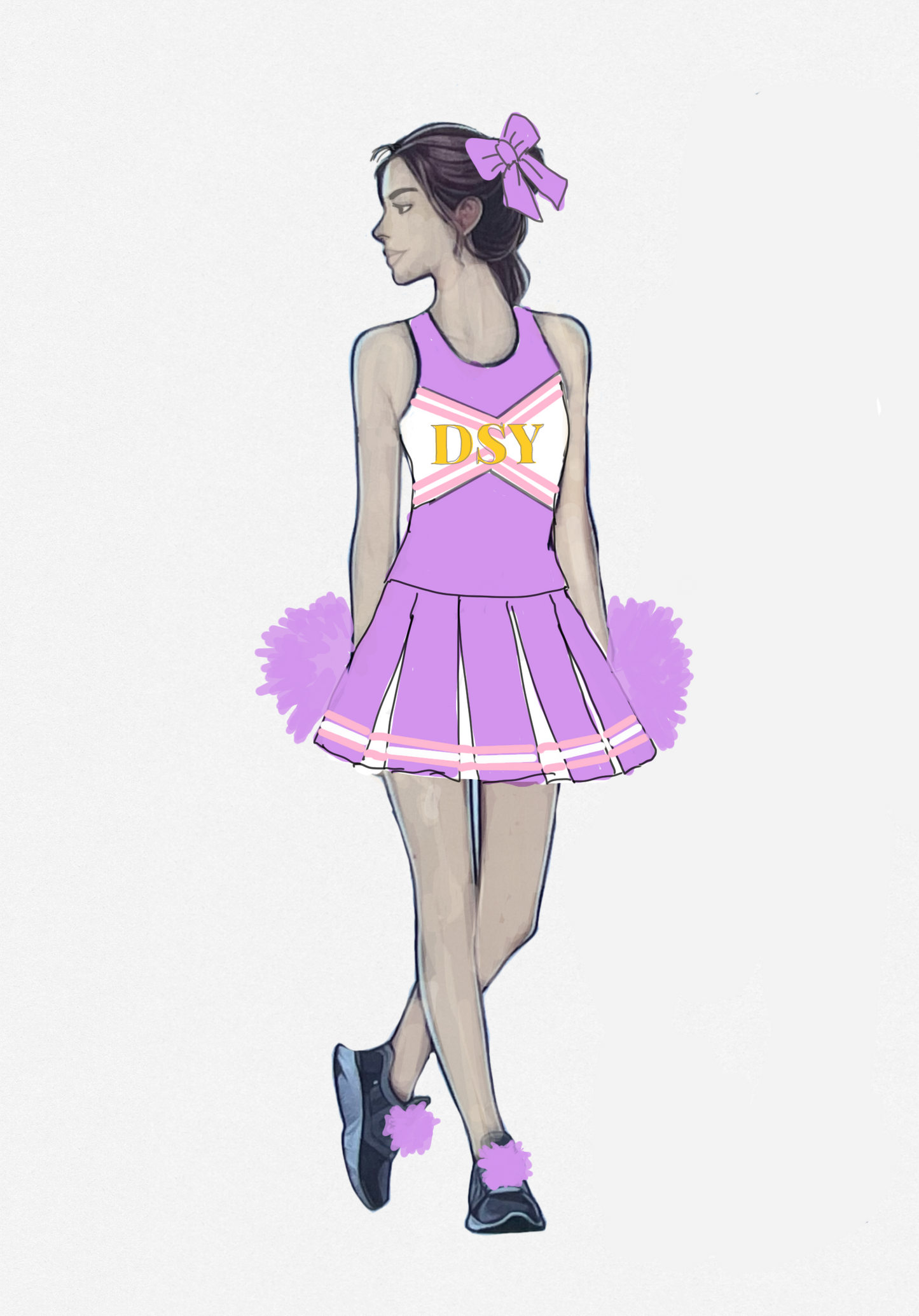 Custom Commission for K. Giddens: Daisy cheerleader (racerback style)