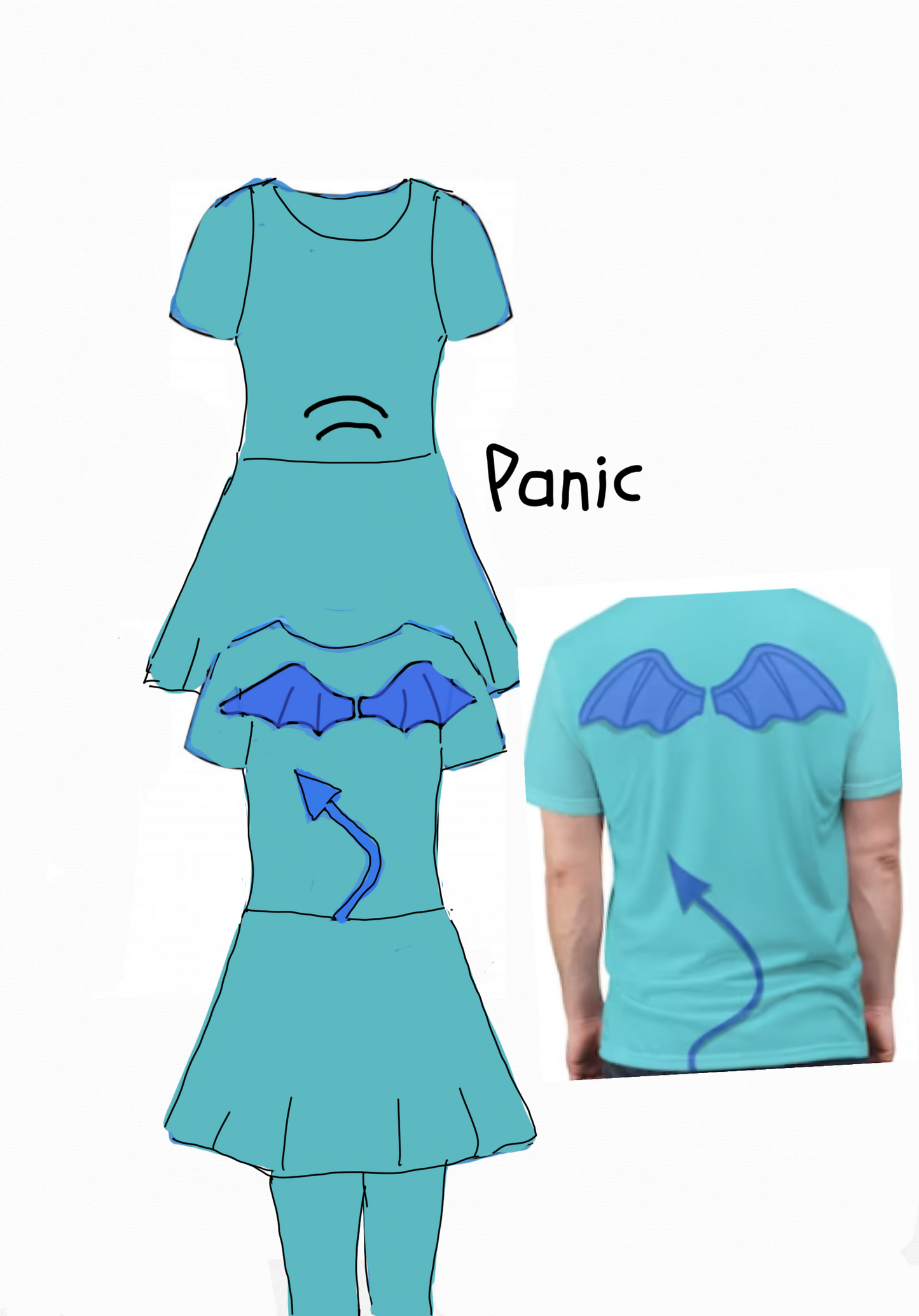 Custom commission for J. S: Panic (Tank style top two-piece)