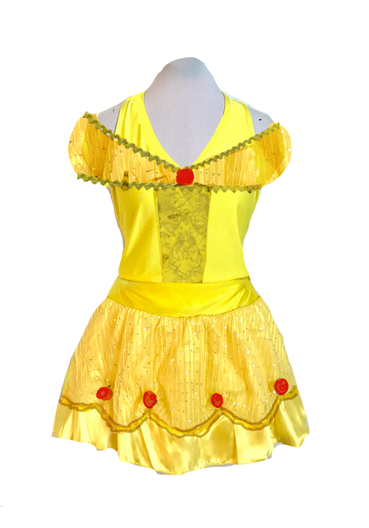 Bella with red flowers