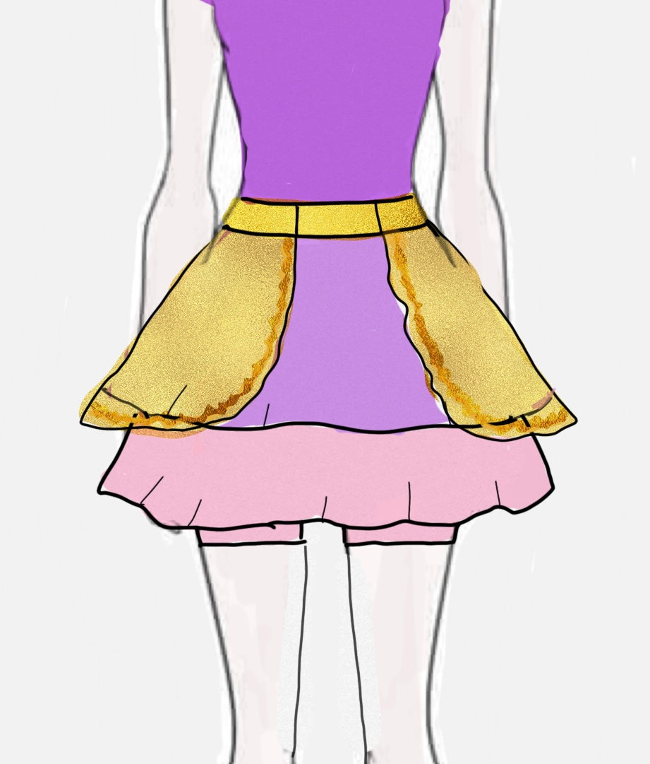 Custom skirt for L. H.: Rapunzel