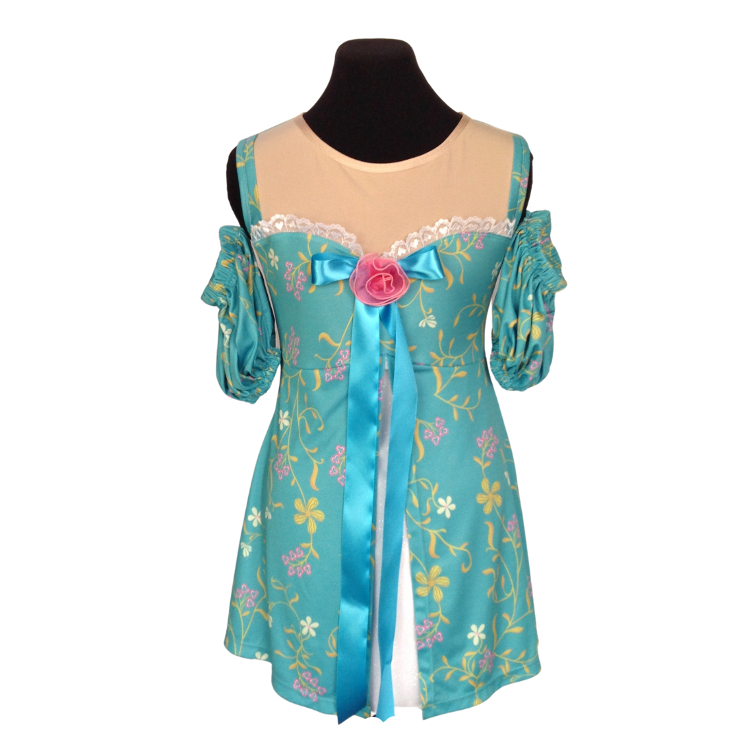 Curtain dress (dress, shorts and puffy sleeves)
