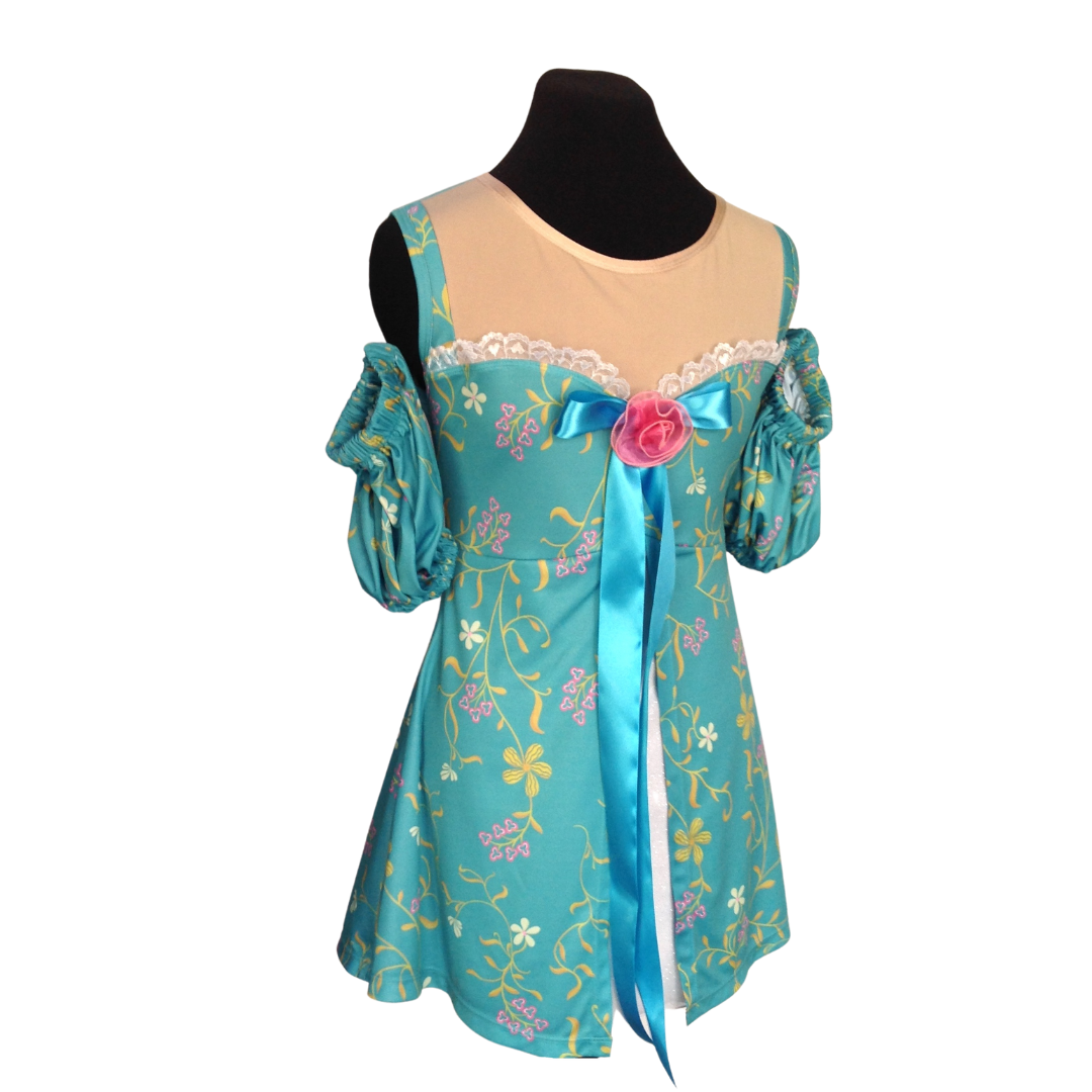 Curtain dress (dress, shorts and puffy sleeves)