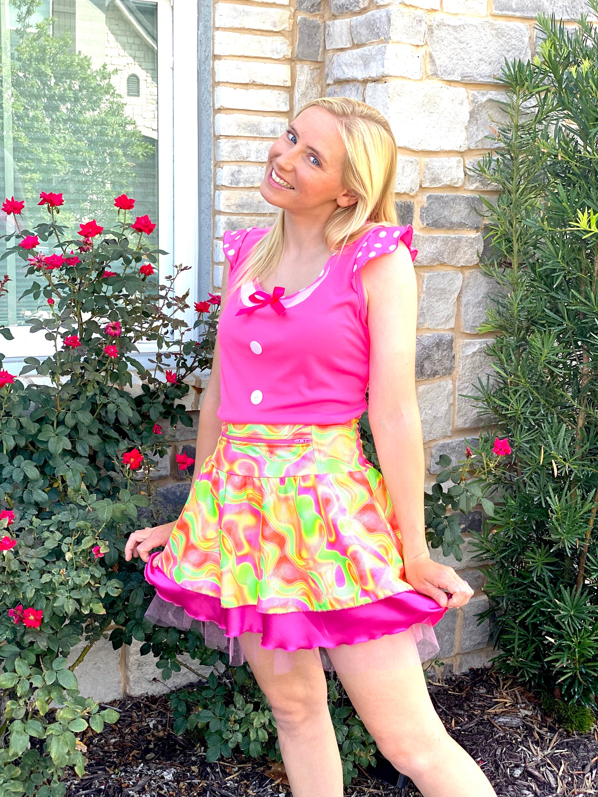 90s hot sale skirt pink